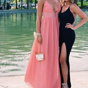 Peach prom dress